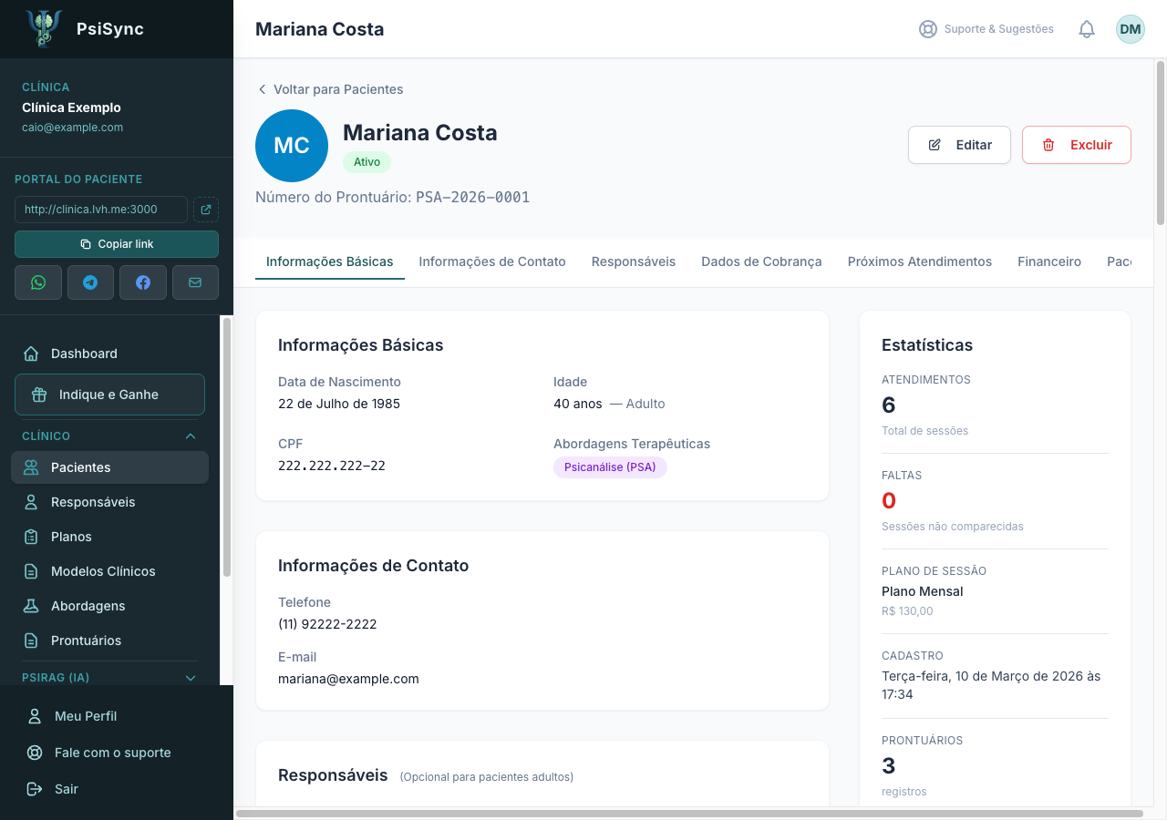 Portal do Paciente PsiSync